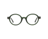 Lunettes de vue de la marque Ahlem, monture optique mixte, modèle unisexe vert qui convient pour les hommes, et les femmes, avec un design rond  fabriquée en acetate disponible dans les boutiques Atelier Lou Paris 