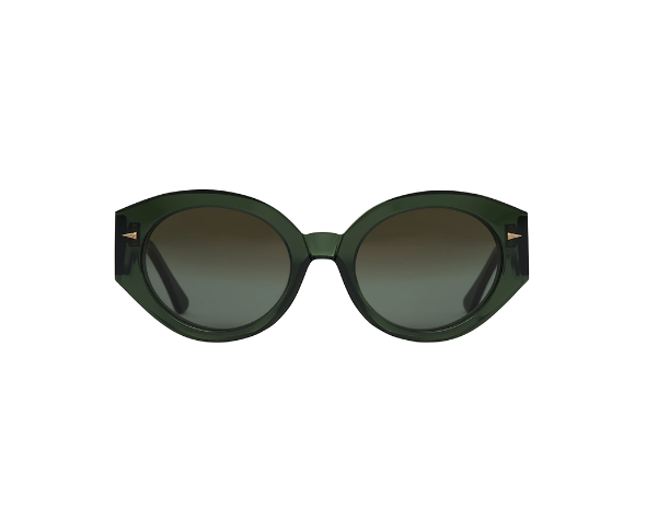 Lunettes de soleil de la marque Ahlem, monture solaire mixte, modèle unisexe qui convient pour les hommes, et les femmes, avec un design ovale fabriquée en acetate disponible dans les boutiques Atelier Lou Paris 