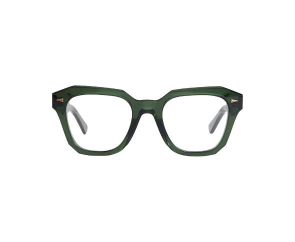 Lunettes de vue de la marque Ahlem, monture optique mixte, modèle unisexe vert qui convient pour les hommes, et les femmes, avec un design papillon fabriquée en acetate disponible dans les boutiques Atelier Lou Paris