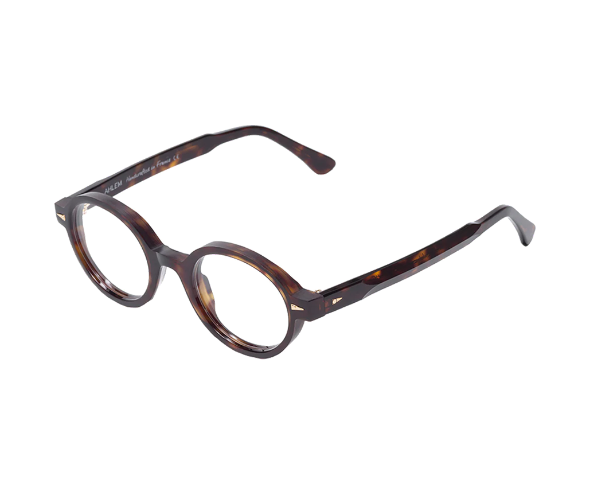 Lunettes de vue de la marque Ahlem, monture optique mixte, modèle unisexe qui convient pour les hommes, et les femmes, avec un design rond fabriquée en acetate disponible dans les boutiques Atelier Lou Paris