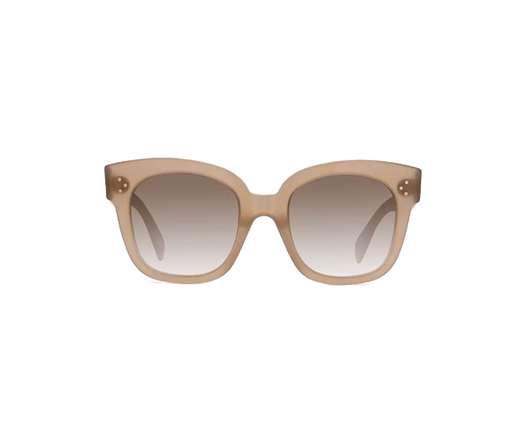 Lunettes de soleil CL4002IN de la marque Celine, monture solaire femmes, avec un design cat eye en acétate beige disponible dans les boutiques Atelier Lou Paris 