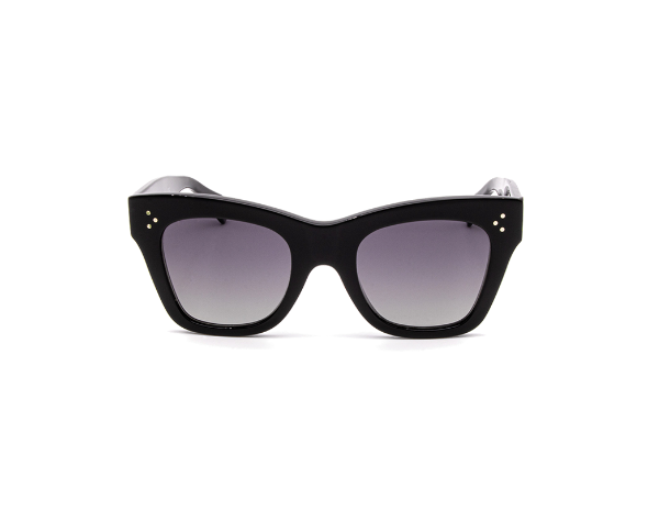 Lunettes de soleil CL4004IN de la marque Celine, monture solaire femmes, avec un design cat eye en acétate noir disponible dans les boutiques Atelier Lou Paris 