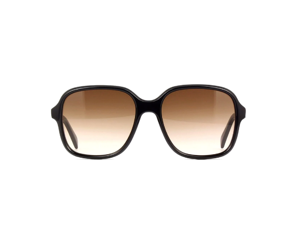 Lunettes de soleil CL40173I de la marque Celine, monture solaire femme, avec un design carré oversized en acétate noir disponible dans les boutiques Atelier Lou Paris 