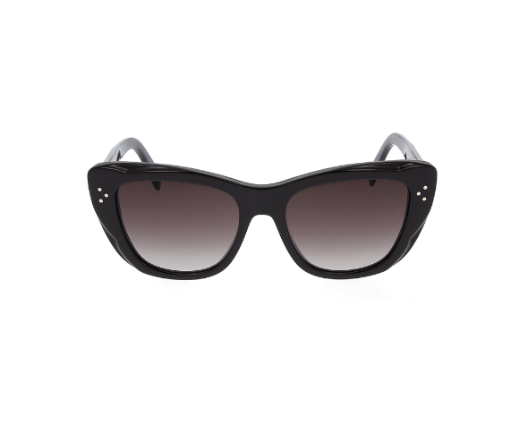 Lunettes de soleil CL40199I de la marque Celine , monture solaire pour femmes, avec un design cat eye fabriquée en acétate noir disponible dans les boutiques Atelier Lou Paris 