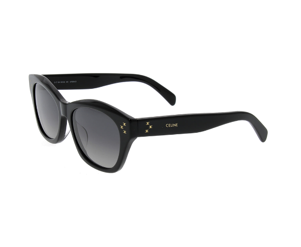 Lunettes de soleil CL40217U de la marque Celine, monture solaire mixte, avec un design arrondis fabriquée en acétate noir disponible dans les boutiques Atelier Lou Paris 