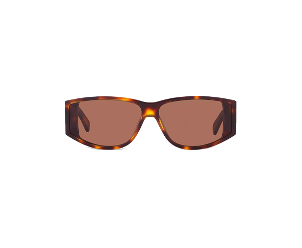 Lunettes de soleil CL40227U de la marque Celine orné du célèbre logo triomphe, monture solaire pour femmes, avec un design rectangulaire fabriquée en acétate écaille disponible dans les boutiques Atelier Lou Paris 