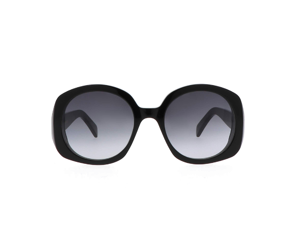 Lunettes de soleil CL40242I de la marque Celine, monture pour femmes, avec un design oversized arrondi fabriquée en acétate noir disponible dans les boutiques Atelier Lou Paris 