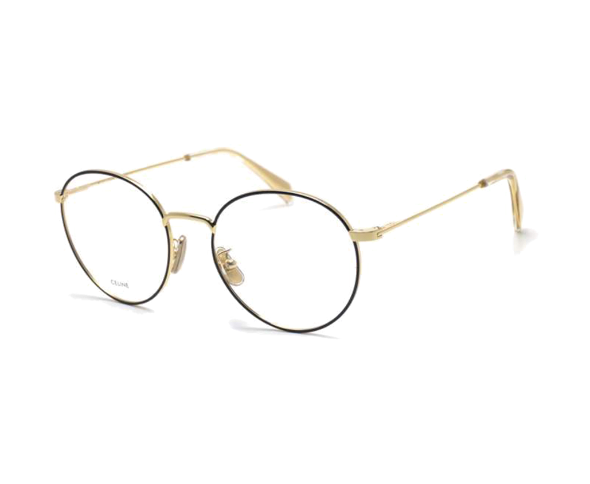 Lunettes de vue de la marque Céline, monture optique mixte, modèle unisexe qui convient pour les hommes, et les femmes, avec un design rond fabriquée en acetate disponible dans les boutiques Atelier Lou Paris 