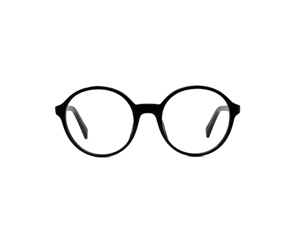 Lunettes de vue CL50092I de la marque Celine, monture optique pour femmes, avec un design rond fabriquée en acétate noir disponible dans les boutiques Atelier Lou Paris 