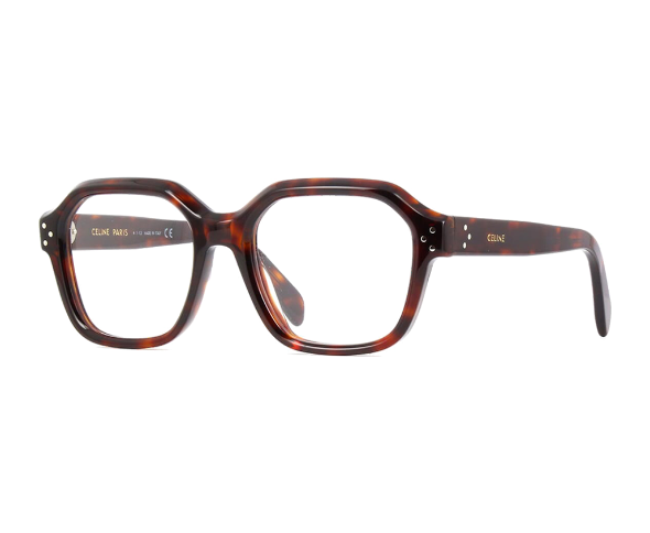 Lunettes de vue CL50096I de la marque Celine, monture optique pour femmes, avec un design rectangulaire fabriquée en acétate écaille disponible dans les boutiques Atelier Lou Paris 