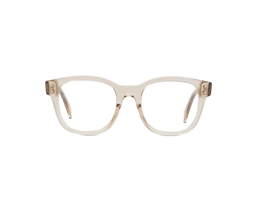 Lunettes de vue CL50098I de la marque Celine, monture optique pour femmes, avec un design pantos fabriquée en acétate translucide disponible dans les boutiques Atelier Lou Paris 