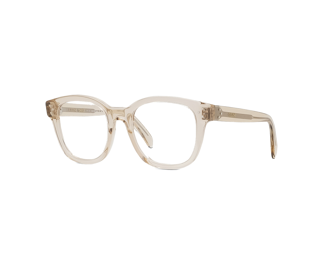 Lunettes de vue CL50098I de la marque Celine, monture optique pour femmes, avec un design pantos fabriquée en acétate translucide disponible dans les boutiques Atelier Lou Paris 