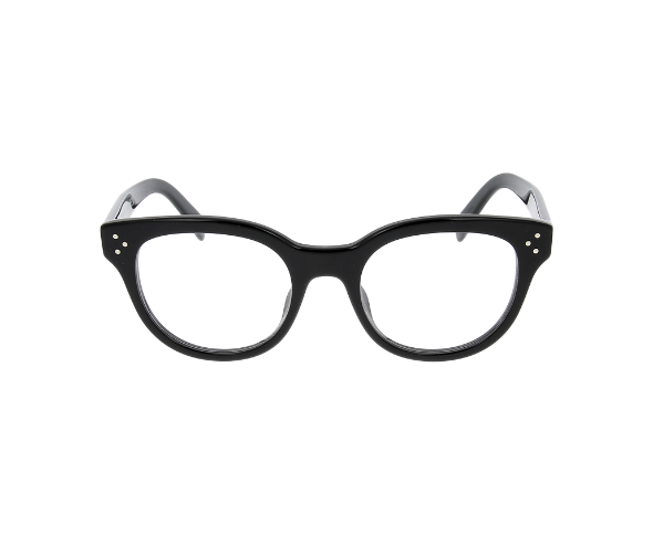 Lunettes de vue CL50109I de la marque Celine, monture optique pour femmes, avec un design arrondi fabriquée en acétate noir disponible dans les boutiques Atelier Lou Paris