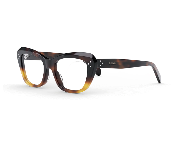 Lunettes de vue CL50112I de la marque Celine, monture optique pour femmes, avec un design papillonnante fabriquée en acétate écaille disponible dans les boutiques Atelier Lou Paris