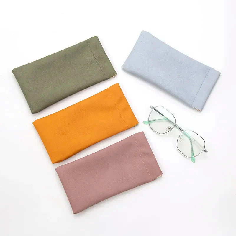 Etui à lunette en cuir plat