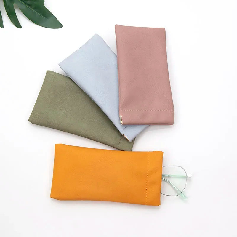 Etui à lunette en cuir plat