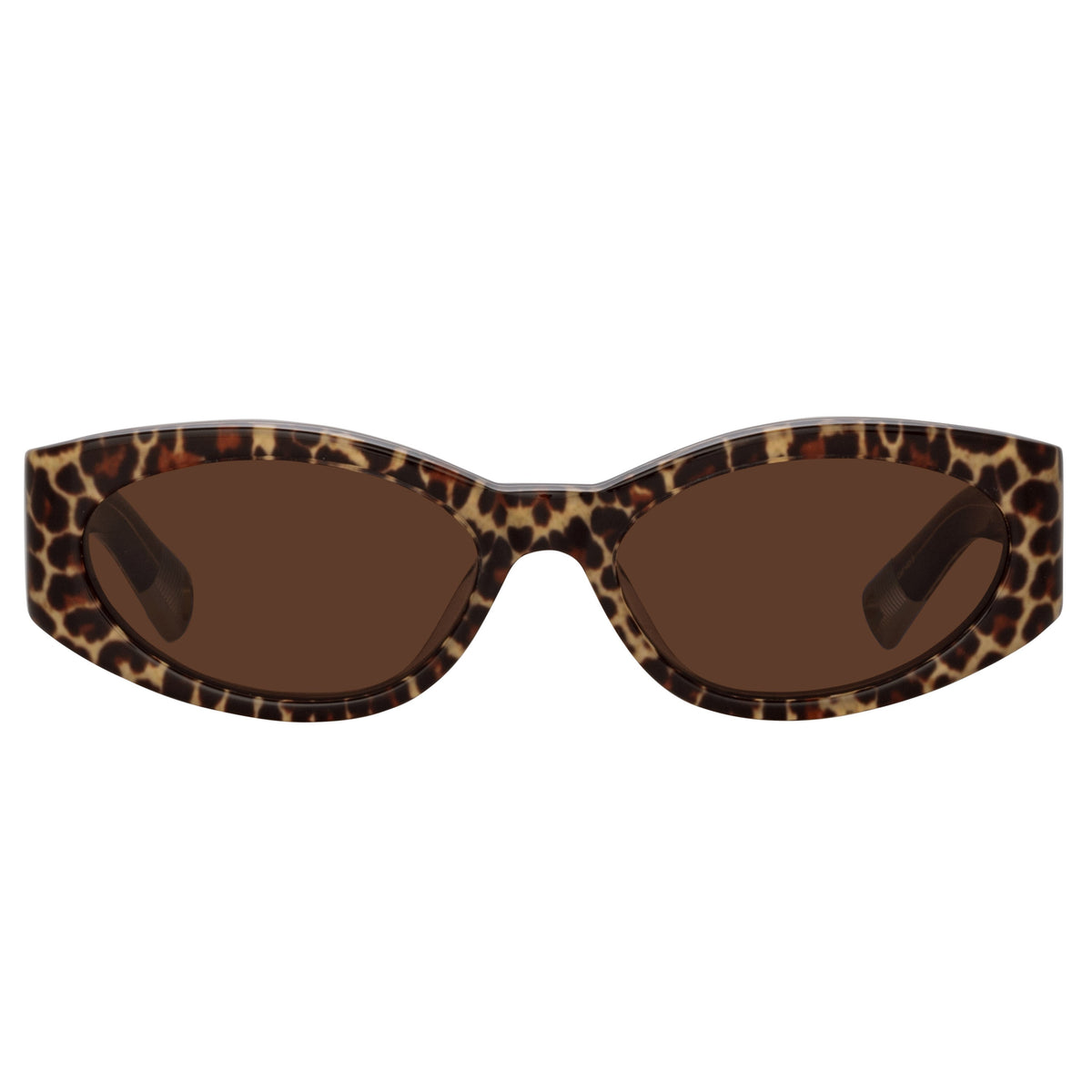 Jacquemus Ovalo sunglasses Havana Brown Jacquemus Nuvola Sunglasses in Metallic Brown | LINDA FARROW  main image 3
