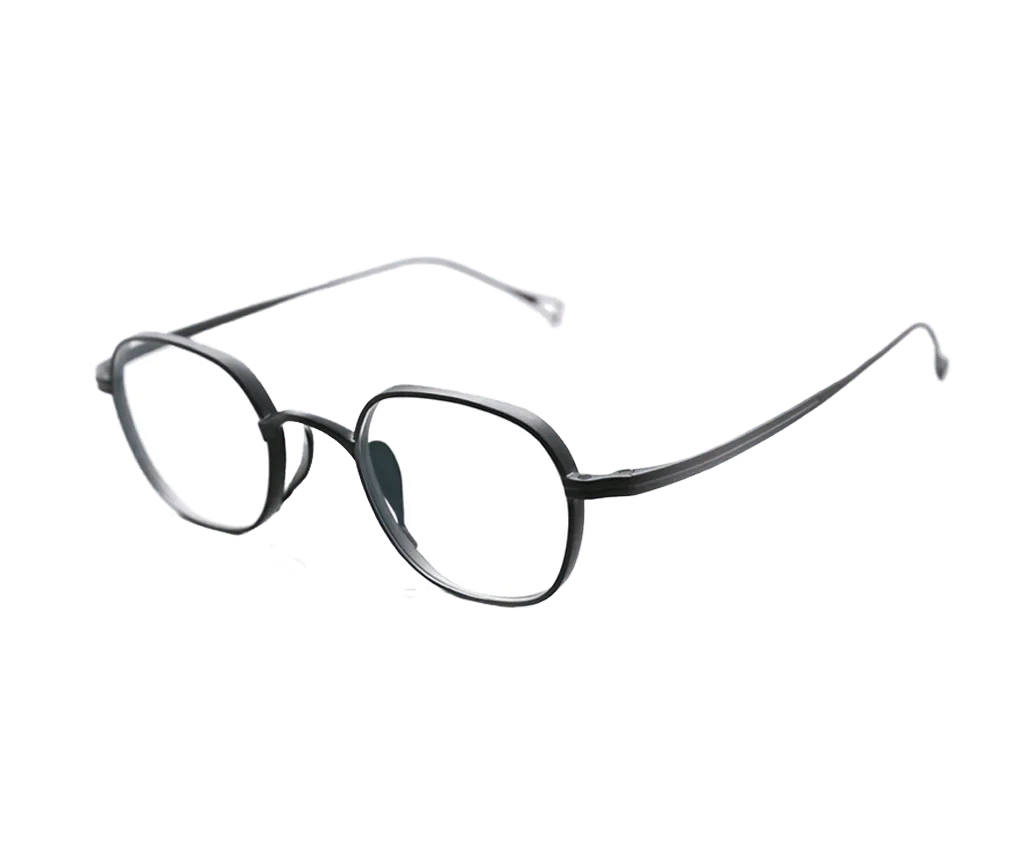 Lunettes de vue de la marque kamemannen monture optique mixte, modèle unisexe qui convient pour les hommes, et les femmes, avec un design rond fabriquée en métal disponible dans les boutiques Atelier Lou Paris 