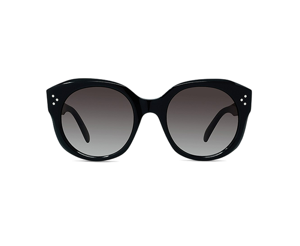 Lunettes de soleil CL40186I de la marque Celine, monture solaire femme, avec un design cat eye oversized en acétate noir disponible dans les boutiques Atelier Lou Paris 