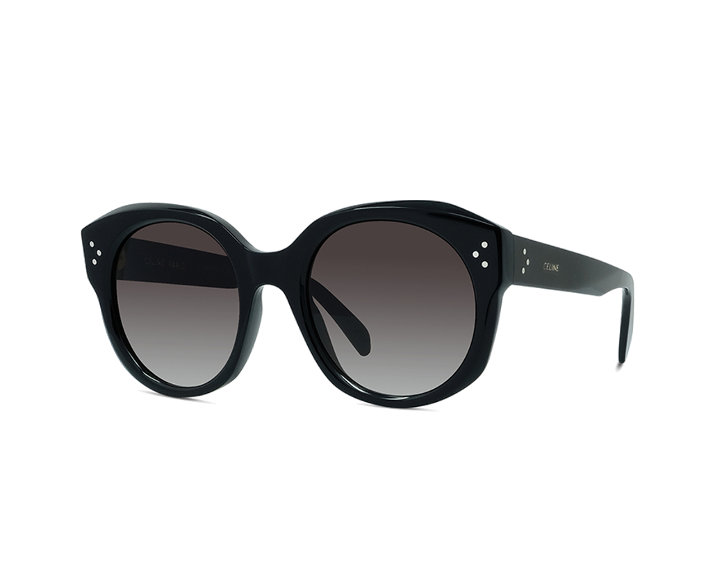 Lunettes de soleil CL40186I de la marque Celine, monture solaire femme, avec un design cat eye oversized en acétate noir disponible dans les boutiques Atelier Lou Paris 