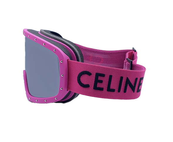 Masque de ski CL40196U de la marque Celine, modèle mixte de couleur rose, disponible dans les boutiques Atelier Lou Paris 