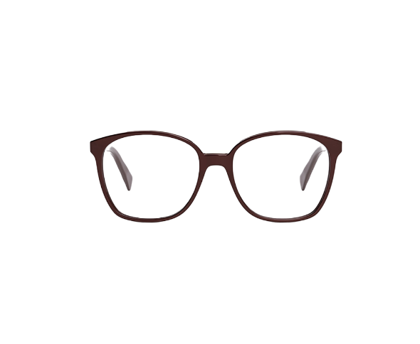 Lunettes de vue CL50115I de la marque Celine, monture optique pour femmes, avec un design cat eye oversize fabriquée en acétate marron disponible dans les boutiques Atelier Lou Paris 