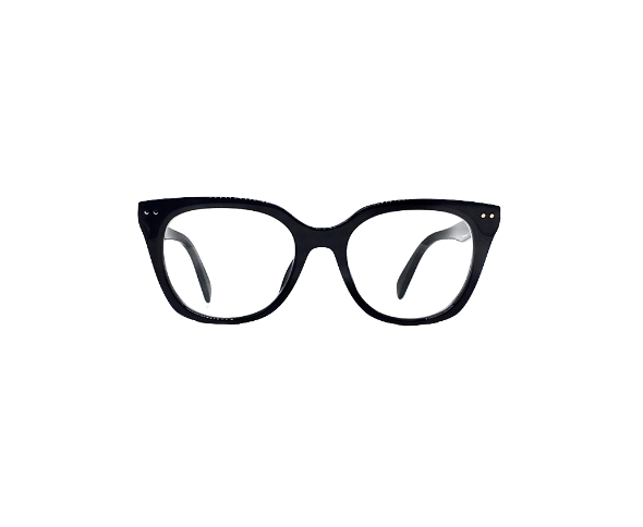 Lunettes de vue CL50116I de la marque Celine, monture optique pour femmes, avec un design cat eye fabriquée en acétate noir disponible dans les boutiques Atelier Lou Paris 
