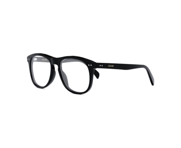 Lunettes de vue CL50130I de la marque Celine, monture optique pour femmes, avec un design rond fabriquée en acétate noir disponible dans les boutiques Atelier Lou Paris 