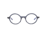 Lunettes de vue de la marque Baars westland, monture optique mixte, modèle unisexe bleu qui convient pour les hommes, et les femmes, avec un design rond fabriquée en bois disponible dans les boutiques Atelier Lou Paris 