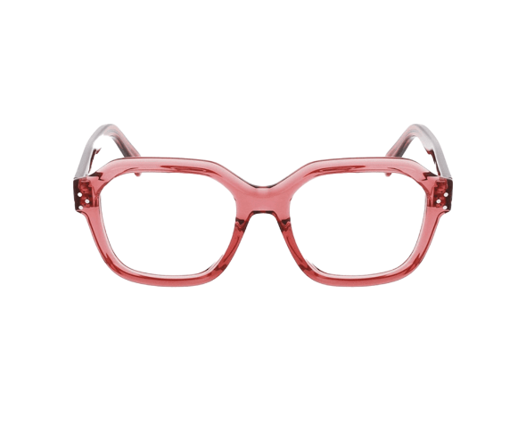 Lunettes de vue CL50096I de la marque Celine, monture optique pour femmes, avec un design rectangulaire fabriquée en acétate rose disponible dans les boutiques Atelier Lou Paris 