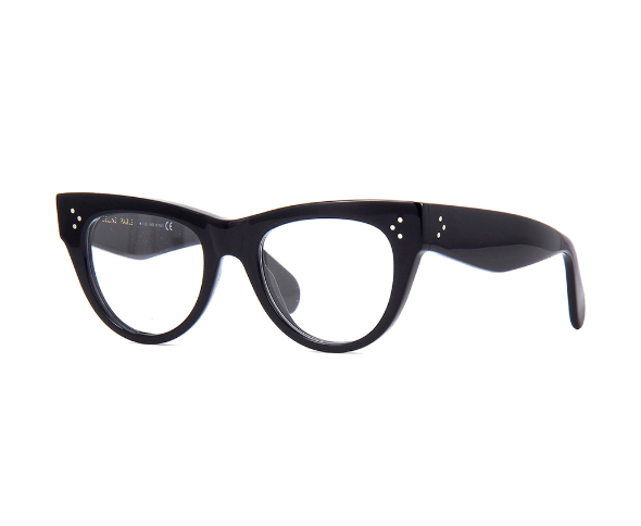 Lunettes de vue CL5003IN de la marque Celine , monture optique pour femmes, avec un design cat eye fabriquée en acétate noir disponible dans les boutiques Atelier Lou Paris