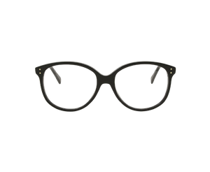 Lunettes de vue CL50042I de la marque Celine , monture optique pour femmes, avec un design rond fabriquée en acétate noir disponible dans les boutiques Atelier Lou Paris