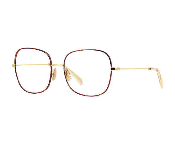 Lunettes de vue CL50045U de la marque Celine , monture optique pour femmes, avec un design carré fabriquée en métal doré disponible dans les boutiques Atelier Lou Paris