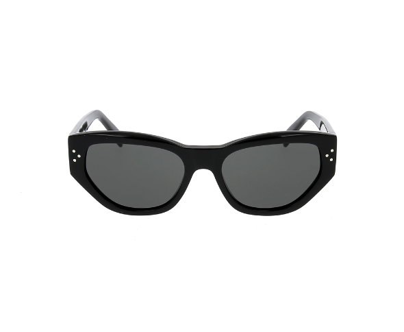 Lunettes de soleil CL40219I de la marque Celine, monture solaire pour femmes, avec un design cat eye fabriquée en acétate noir disponible dans les boutiques Atelier Lou Paris 