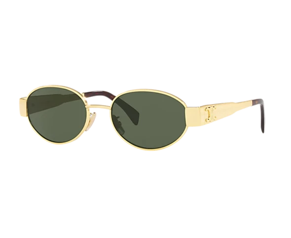 Celine Triomphe Logo Oval Acetate Sunglasses | Neiman Marcus