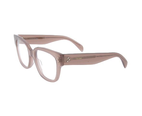 Lunettes de vue CL50066I de la marque Celine , monture optique pour femmes, avec un design carré arrondis fabriquée en acétate rose disponible dans les boutiques Atelier Lou Paris
