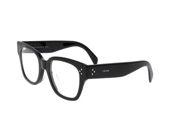 Lunettes de vue CL50110U de la marque Celine, monture optique pour femmes, avec un design arrondi fabriquée en acétate noir disponible dans les boutiques Atelier Lou Paris
