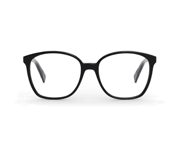 Lunettes de vue CL50115I de la marque Celine, monture optique pour femmes, avec un design cat eye oversize fabriquée en acétate noir disponible dans les boutiques Atelier Lou Paris 