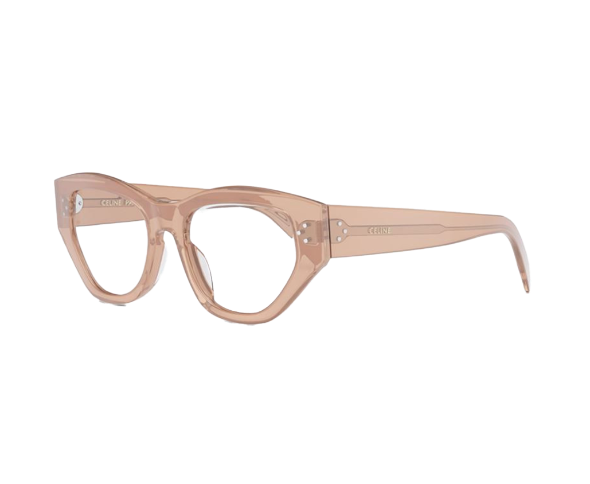 Lunettes de vue CL50111I de la marque Celine, monture optique pour femmes, avec un design géométrique fabriquée en acétate rose disponible dans les boutiques Atelier Lou Paris