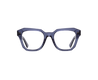 Lunettes de vue de la marque Ahlem, monture optique mixte, modèle unisexe bleu qui convient pour les hommes, et les femmes, avec un design papillon fabriquée en acetate disponible dans les boutiques Atelier Lou Paris